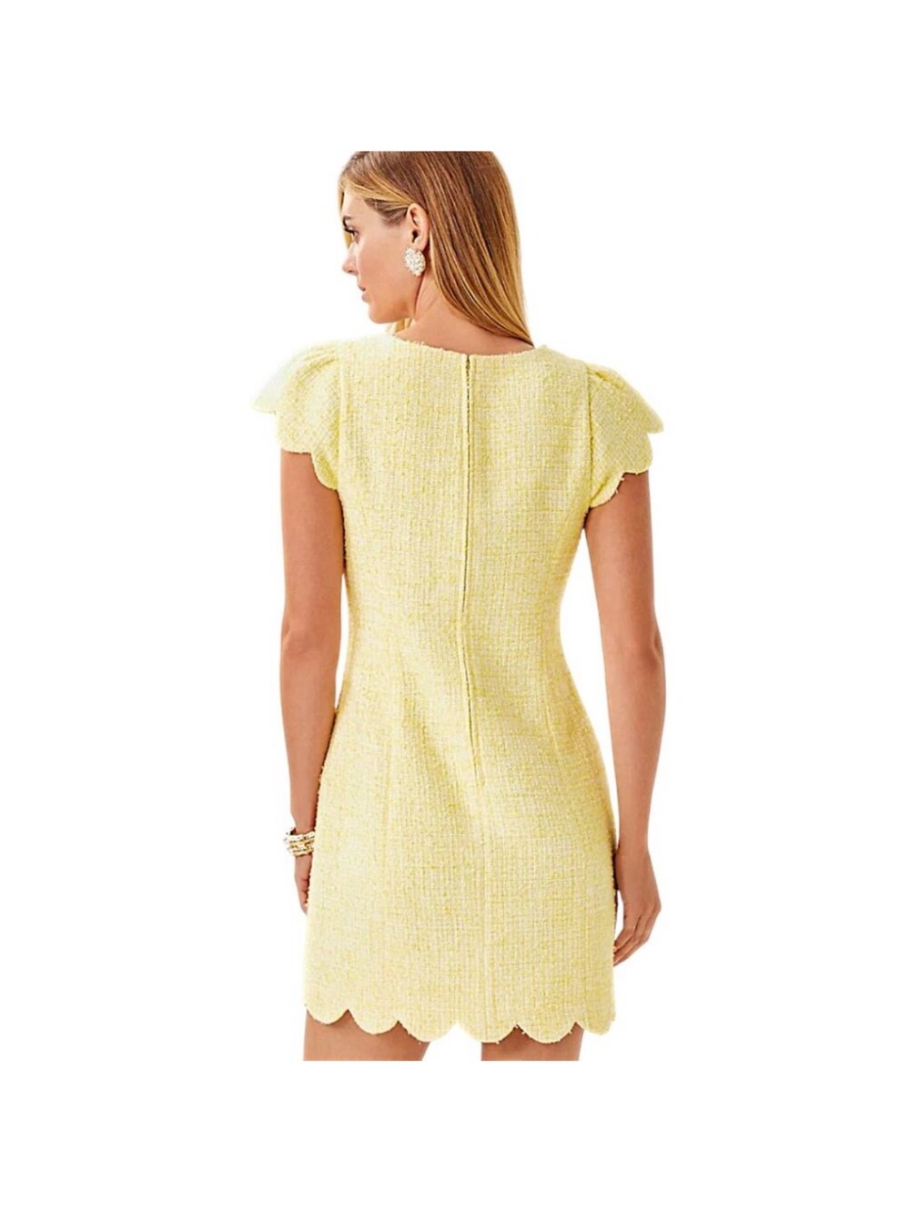 Lilly Pulitzer Yellow Maisley Boucle shift dress size 4 - Picture 4 of 9